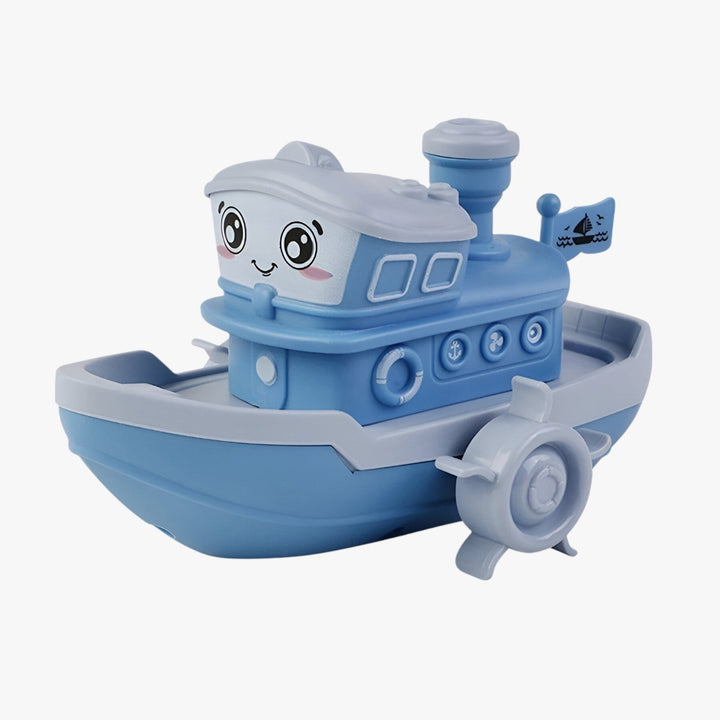 Wind-up bath boat for children – water fun