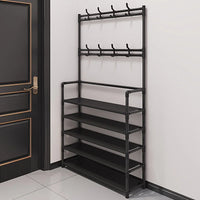 Coat Rack with Shoe Storage Shelf Multi-Layer Steel Frame – EntryMate