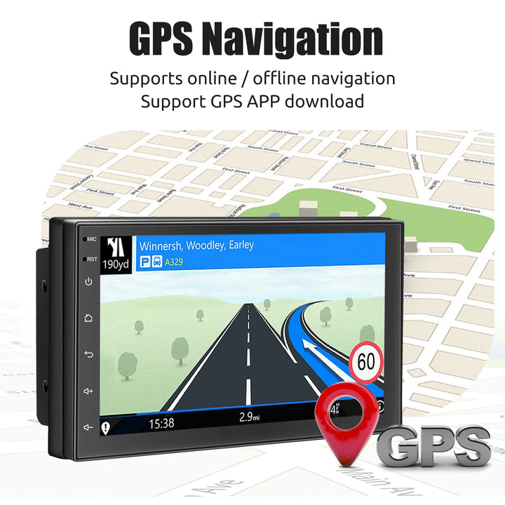 Universal Android Car Stereo with Touchscreen, GPS and Wireless CarPlay