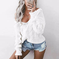 Ladies' oversized knitted sweater with long sleeves – Thalia