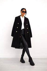 Double-breasted women's wool coat – Celina