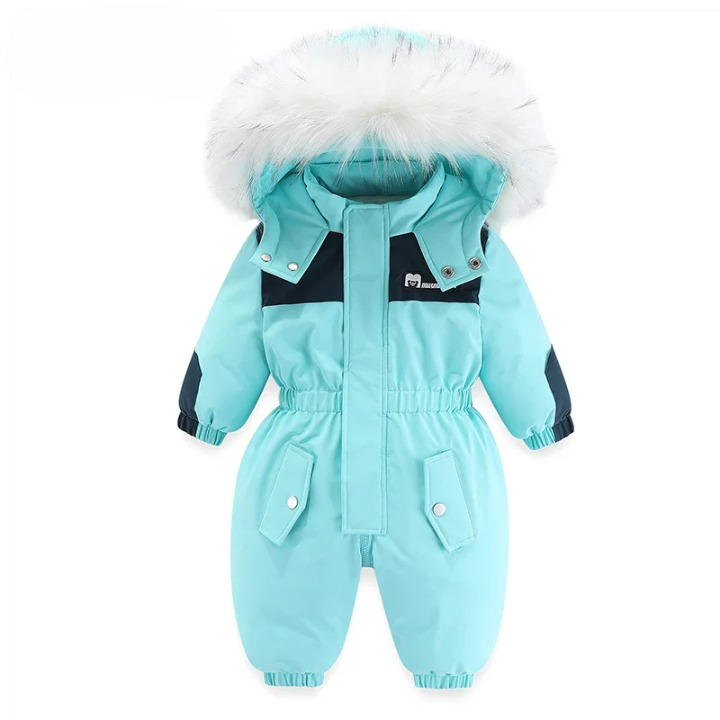 Baby snowsuit with hood, waterproof and warmly lined – Mila Winterzauber edition