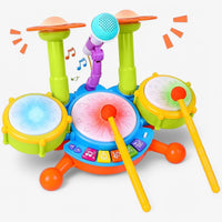 Interactive learning drum kit with microphone for toddlers – Rhythm Fun Mini