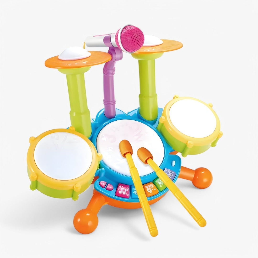 Interactive learning drum kit with microphone for toddlers – Rhythm Fun Mini