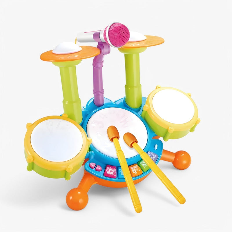 Interactive learning drum kit with microphone for toddlers – Rhythm Fun Mini