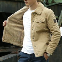 Stylish Men's Jacket with Fur Collar – Lars