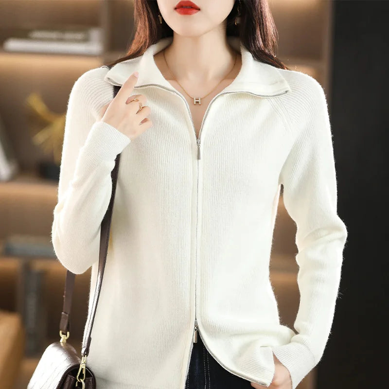 Ladies' Jacket with Double Zip – Celeste