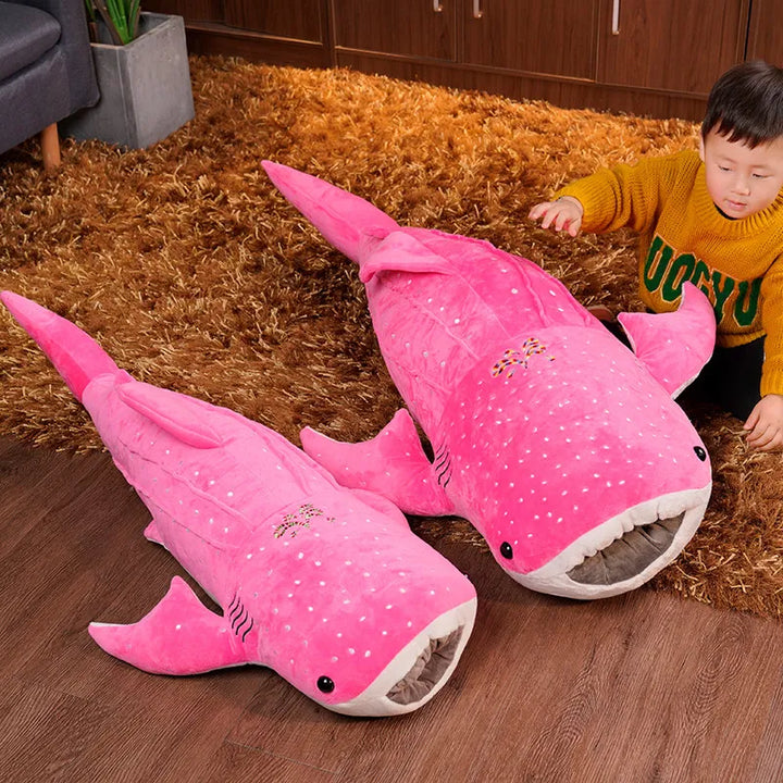 XXL soft plush whale shark cuddly toy for children and adults – Lumo