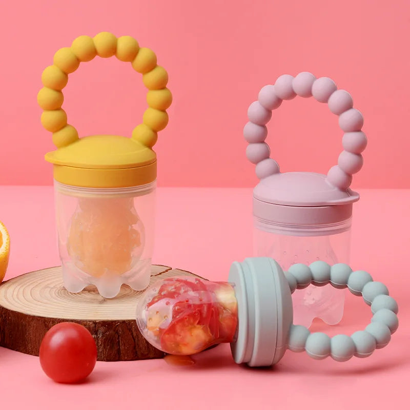 Fruit feeder for babies – safe to chew & helps them learn to eat independently (Buy one, get one free)