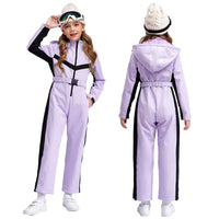 Waterproof one-piece ski suit for girls with fleece lining – Alina