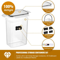 Kitchen Food Storage Containers Set 7pcs BPA-Free Airtight with Labels – StoreMate