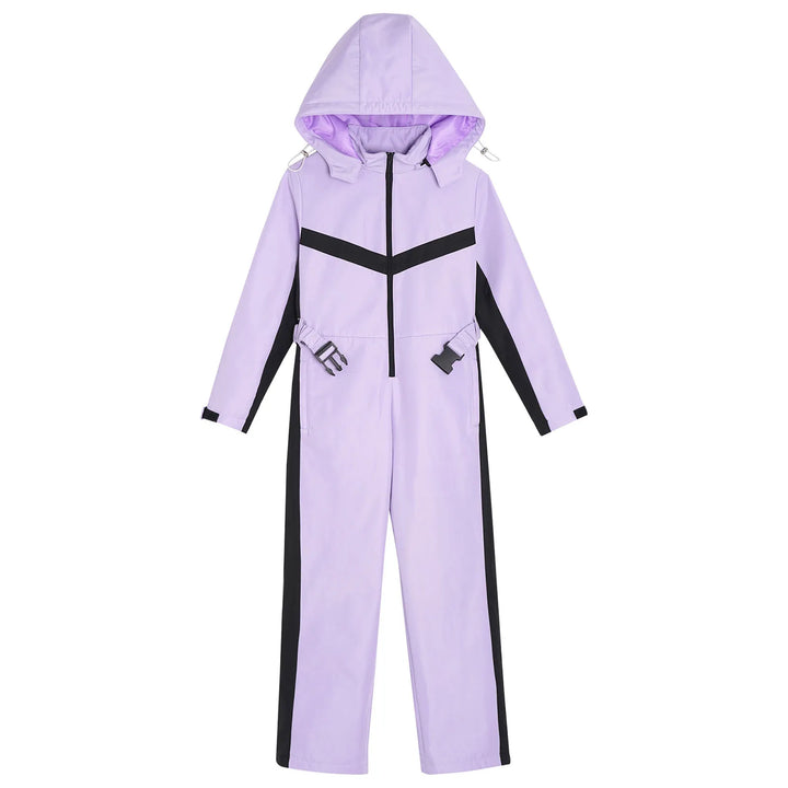Waterproof one-piece ski suit for girls with fleece lining – Alina