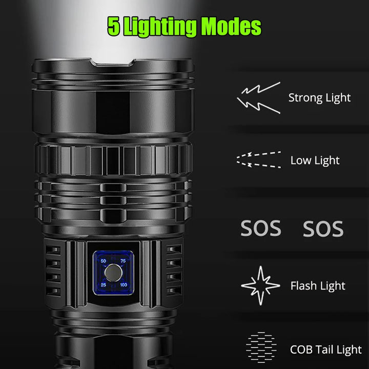 Rechargeable 10000 Lumen LED Torch – Striker