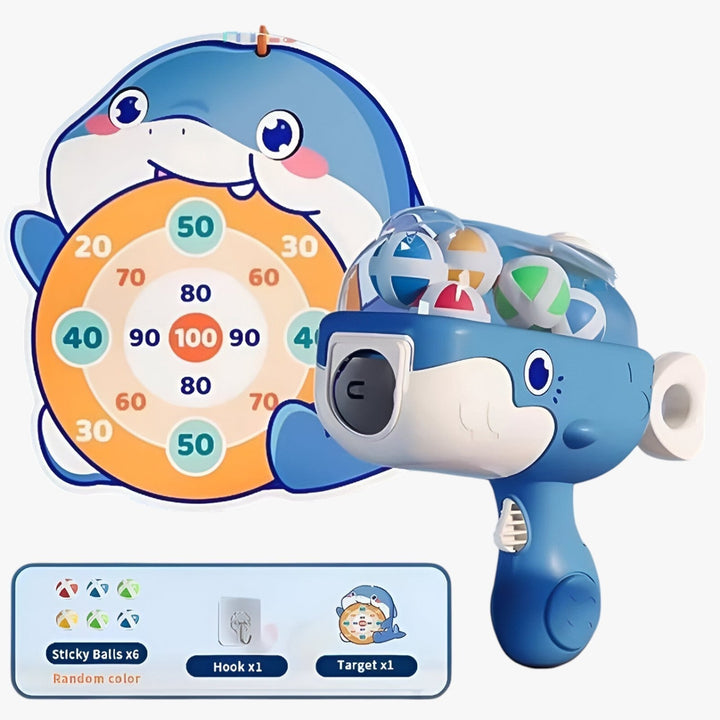 StickyBall Set 'Whale' – Safe shooting fun for children, indoors and outdoors