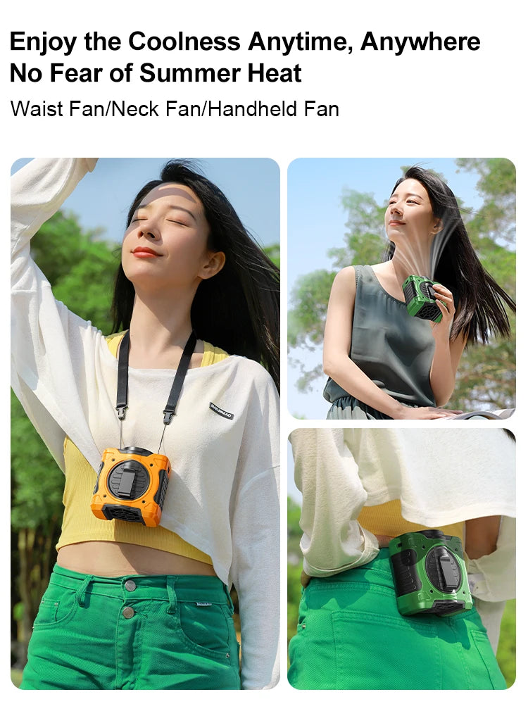 8000mAh Waist Clip Fan with Refrigeration & 199 Speed Settings – ChillMate