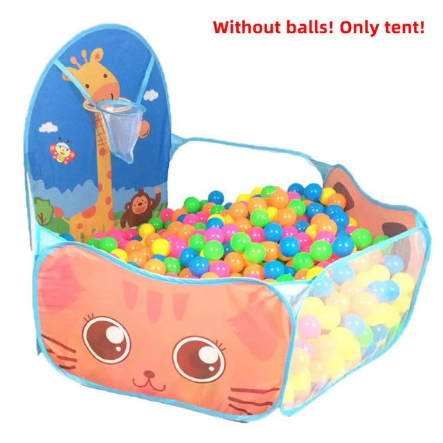 Foldable ball pit tent with hoop – Safe play area for indoor and outdoor use