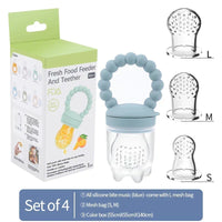 Fruit feeder for babies – safe to chew & helps them learn to eat independently (Buy one, get one free)