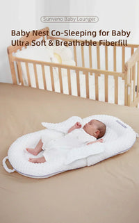 Ergonomic baby nest with back support and mesh sleeping surface – Cosynido
