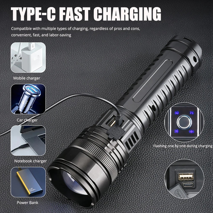 Rechargeable 10000 Lumen LED Torch – Striker