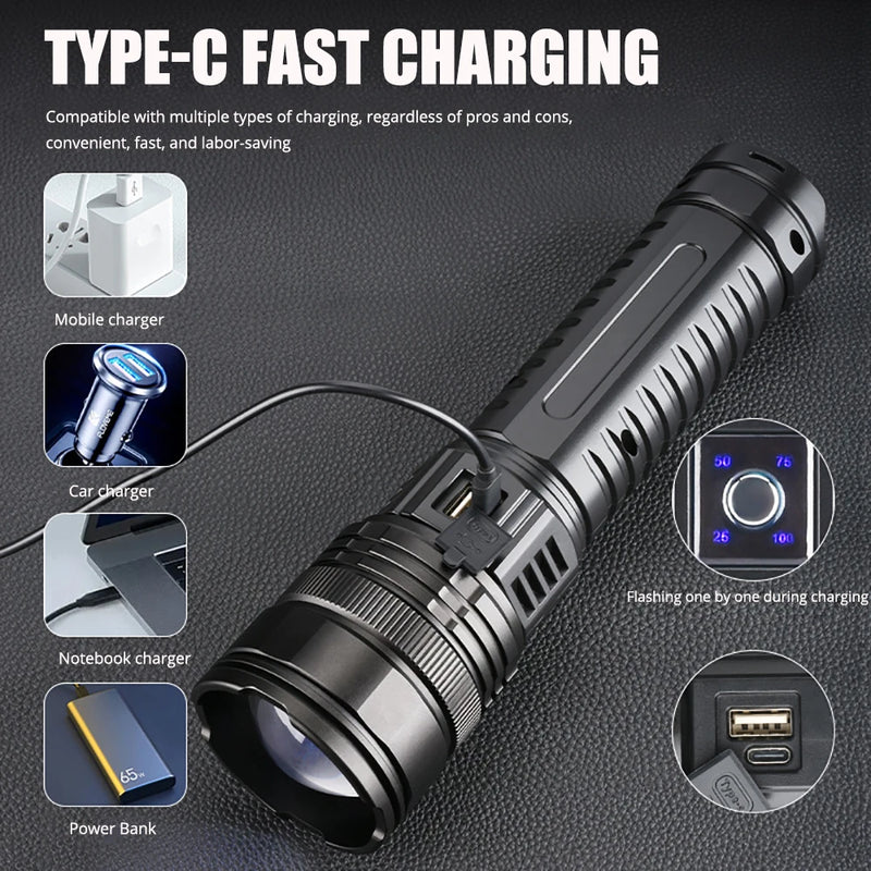 Rechargeable 10000 Lumen LED Torch – Striker