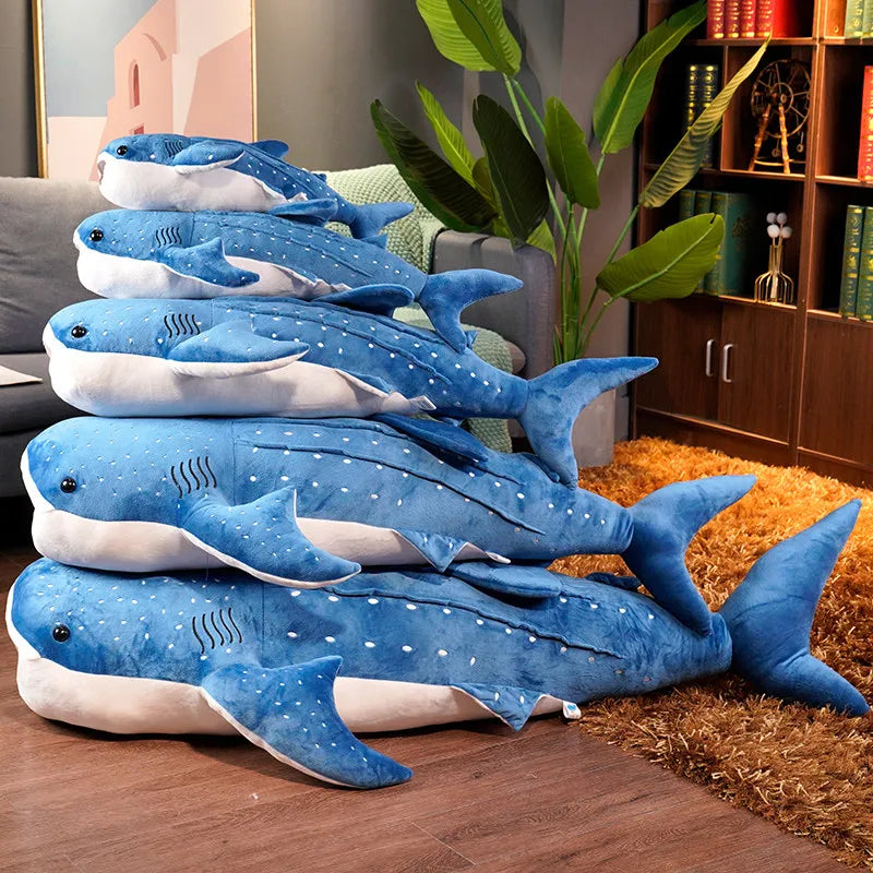 XXL soft plush whale shark cuddly toy for children and adults – Lumo