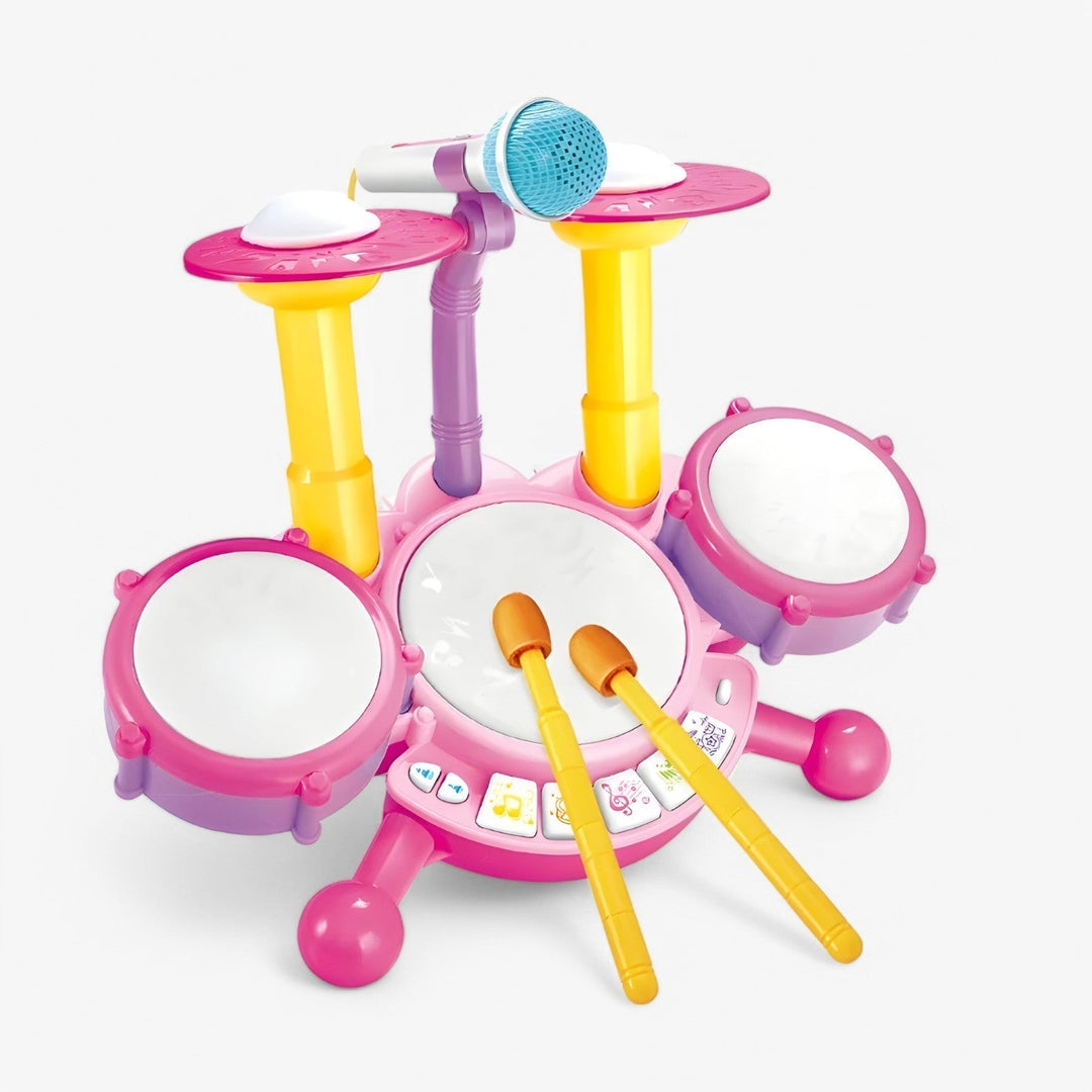 Interactive learning drum kit with microphone for toddlers – Rhythm Fun Mini