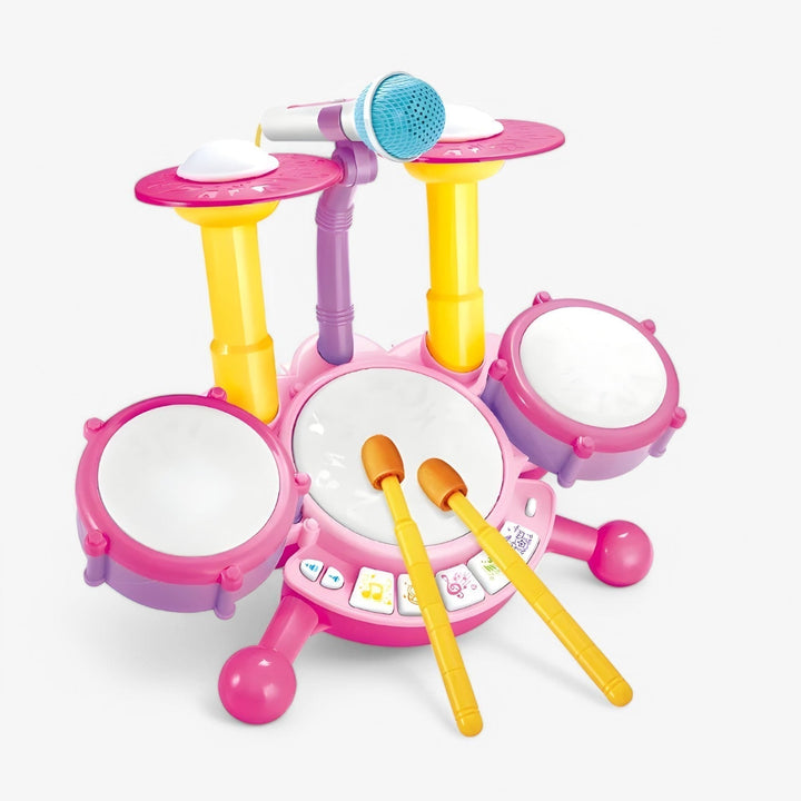 Interactive learning drum kit with microphone for toddlers – Rhythm Fun Mini