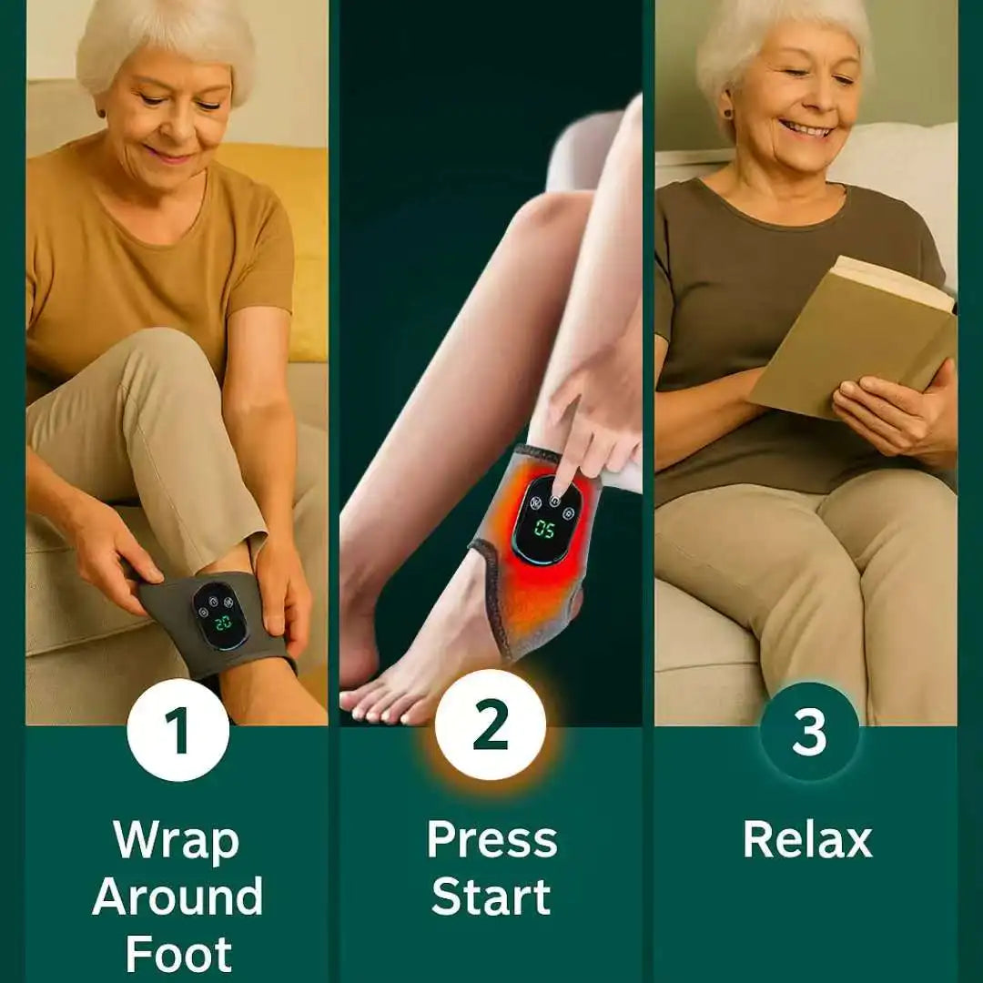 3-in-1 Electric Ankle Massager with Heat & Vibration – Orion