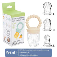 Fruit feeder for babies – safe to chew & helps them learn to eat independently (Buy one, get one free)