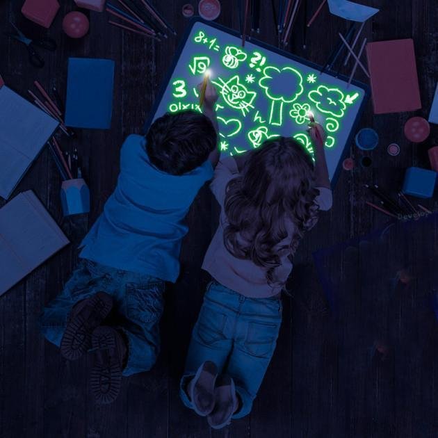 Light board for children to draw without paint – reusable & magical