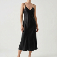 Satin Texture Slip Dress -  Lois