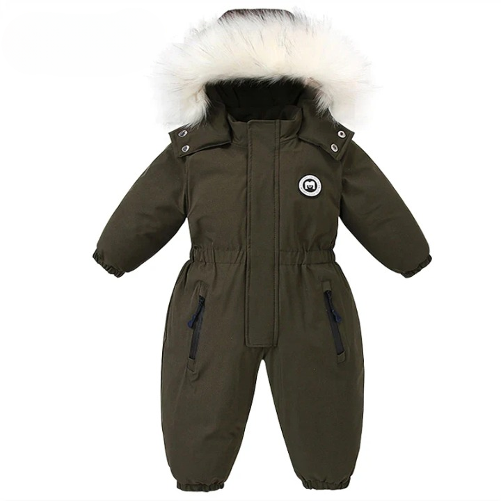 Baby snowsuit with hood, waterproof and warmly lined – Mila Winterzauber edition