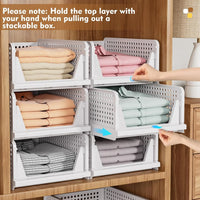 5-Pack Stackable Foldable Closet Storage Boxes – Liora