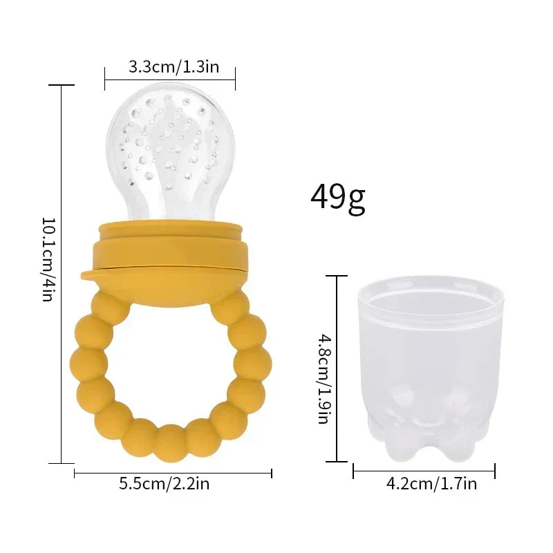 Fruit feeder for babies – safe to chew & helps them learn to eat independently (Buy one, get one free)