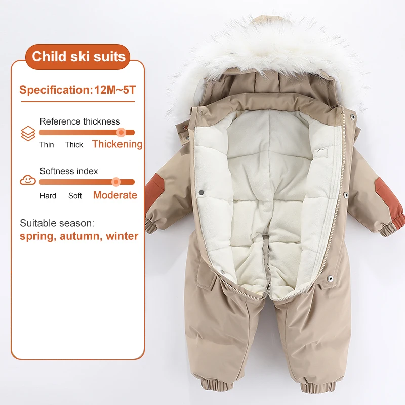 Baby snowsuit with hood, waterproof and warmly lined – Mila Winterzauber edition