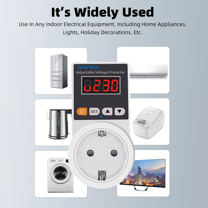 Automatic Voltage Protector Socket with Adjustable Settings – VoltGuard