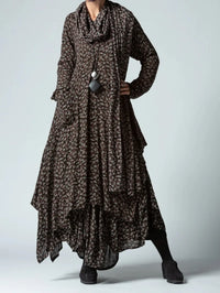 Maxi Autumn Dress with Print – Soraya