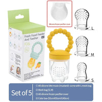 Fruit feeder for babies – safe to chew & helps them learn to eat independently (Buy one, get one free)