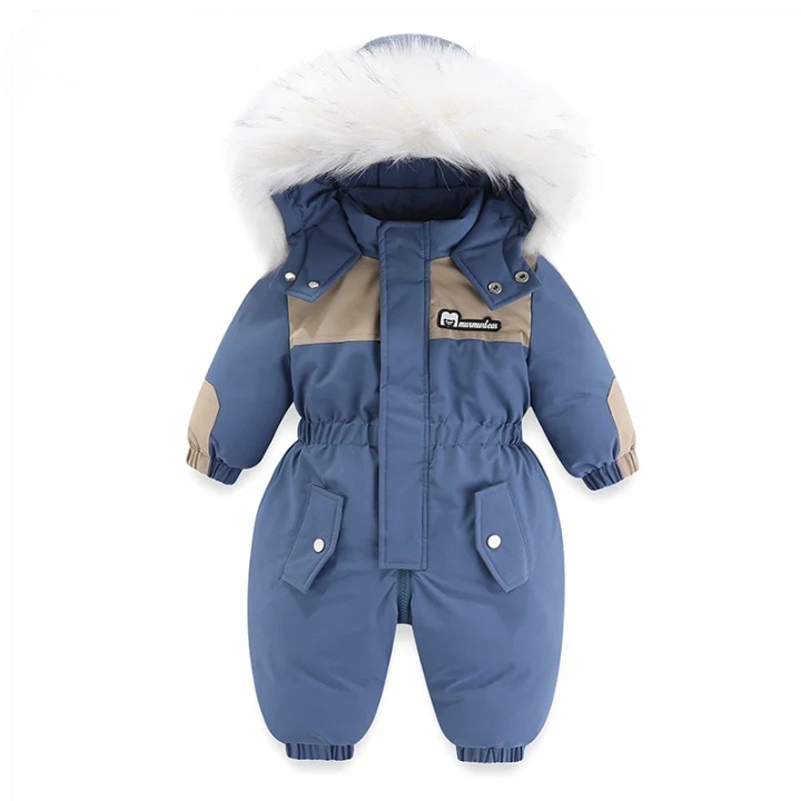 Baby snowsuit with hood, waterproof and warmly lined – Mila Winterzauber edition