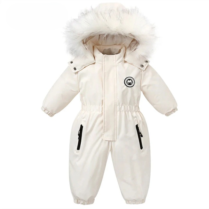 Baby snowsuit with hood, waterproof and warmly lined – Mila Winterzauber edition