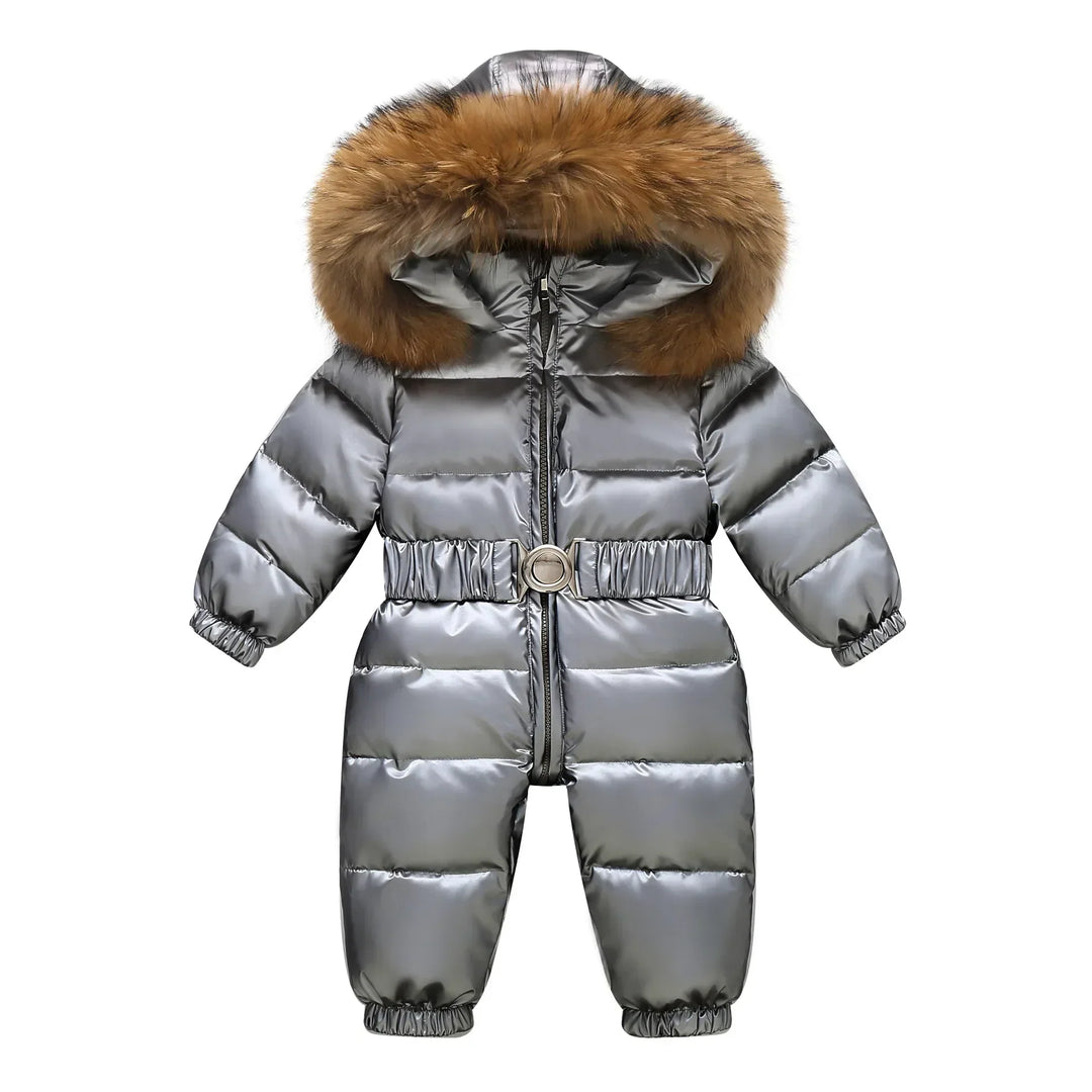 Lined, waterproof winter suit with hood and belt – Winterzauber Niko