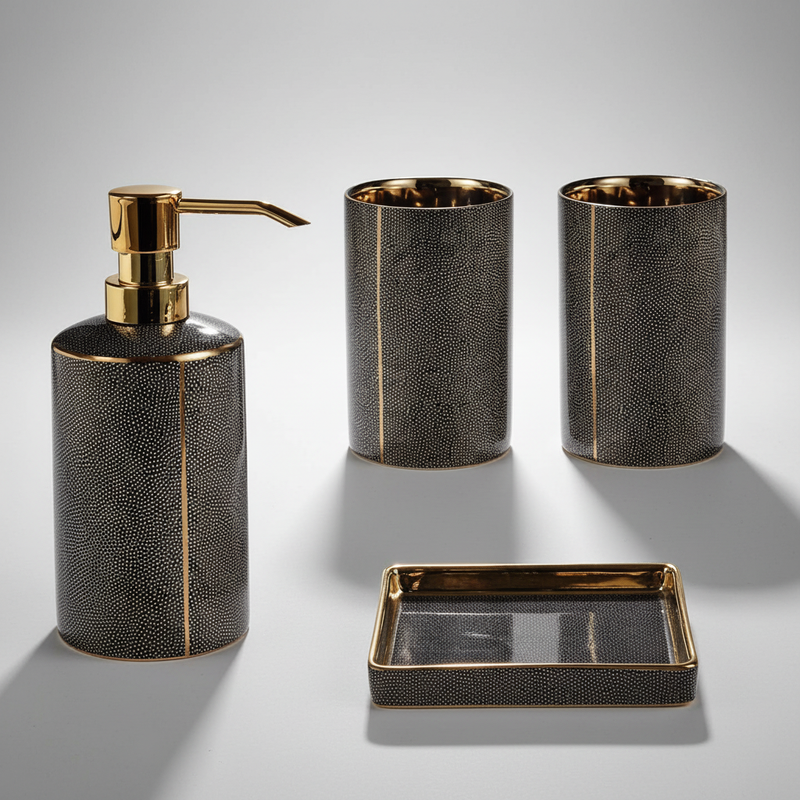 Schlankes Keramik Badezimmer Set - SereniBath