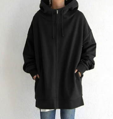 Oversized women's hoodie with zipper and hood – Autumn Magic Meliora