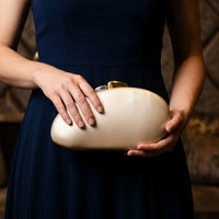 Sculptural Shell-Shaped Clutch Bag - Peblique