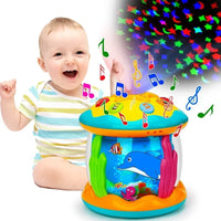 Light-show drum for babies – music & projection for sensory development
