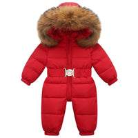 Lined, waterproof winter suit with hood and belt – Winterzauber Niko