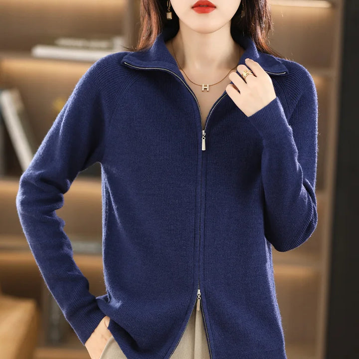 Ladies' Jacket with Double Zip – Celeste