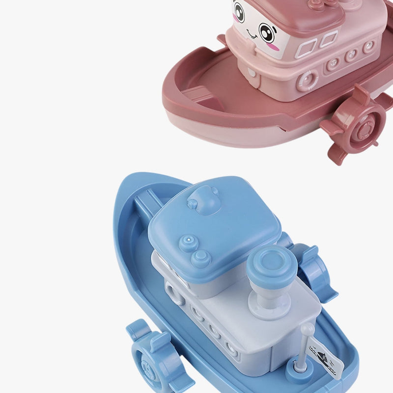 Wind-up bath boat for children – water fun