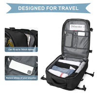 Cabin-Size Travel Backpack with Shoe and Wet Bag Compartments