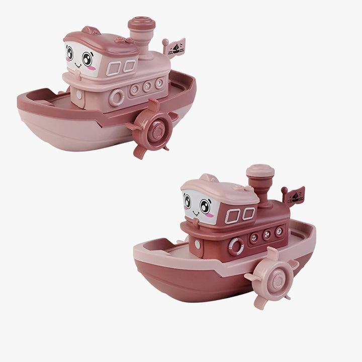 Wind-up bath boat for children – water fun